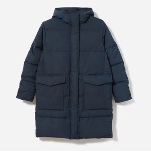 EVERLANE Navy Long Puffer